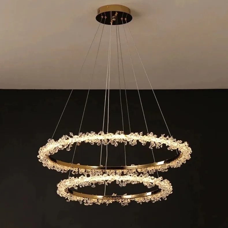 Люстра Halo Crystal Pendant Lamp золото D110