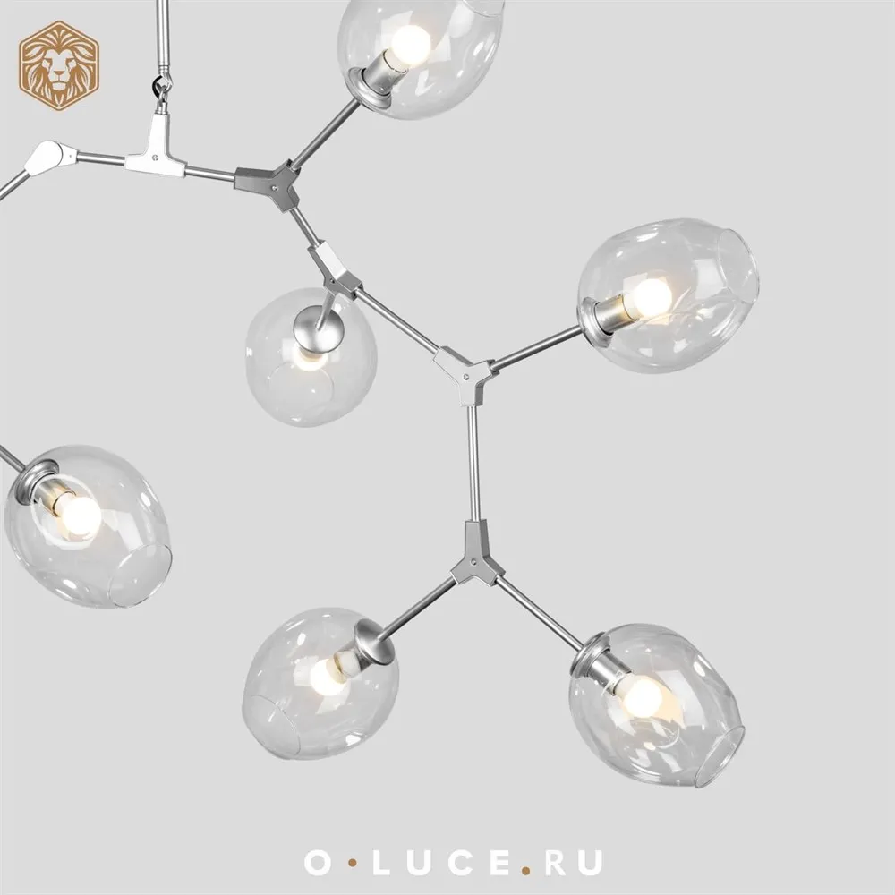 Люстра Branching Bubbles 11 Nickel в стиле Lindsey Adelman
