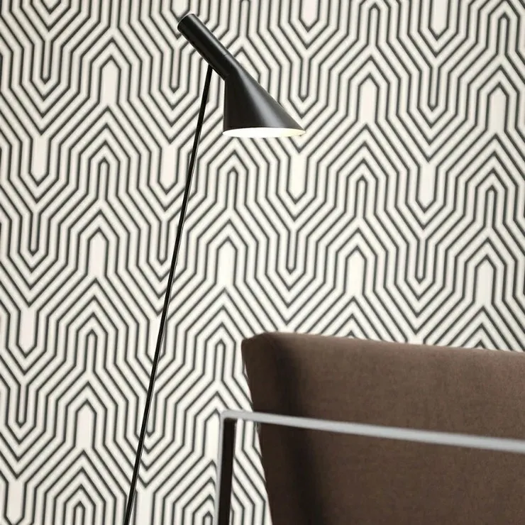 Торшер AJ Floor Lamp  Black в стиле Arne Jacobsen