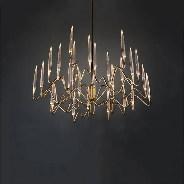 Люстра 12 Round Chandelier Gold D70 в стиле Il Pezzo Mancante