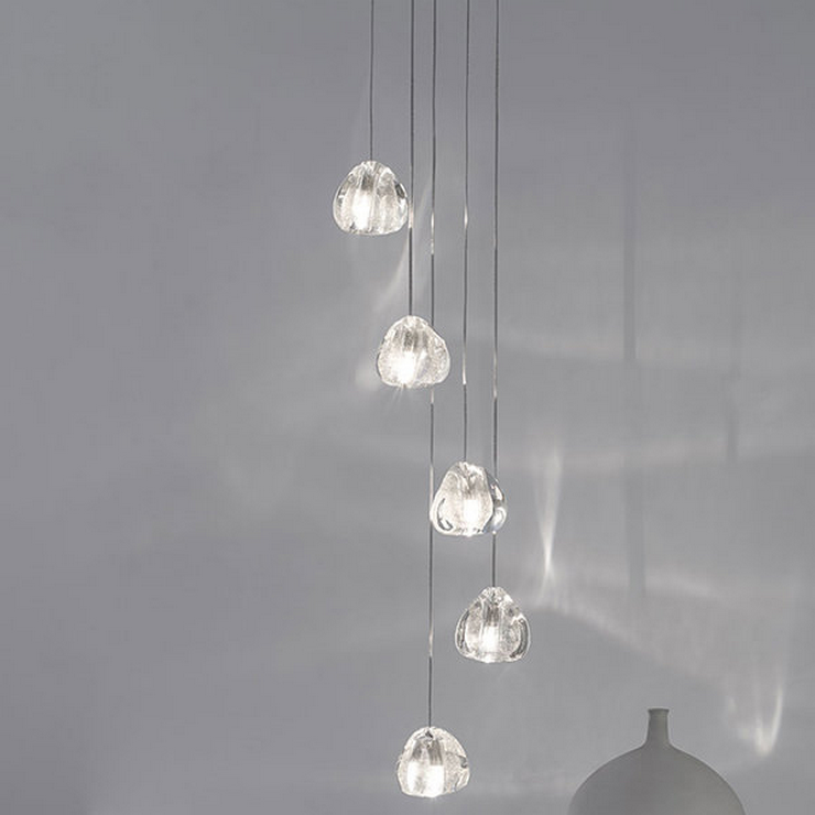Светильник подвесной Mizu 5 Five Pendant Chandelier в стиле Terzani