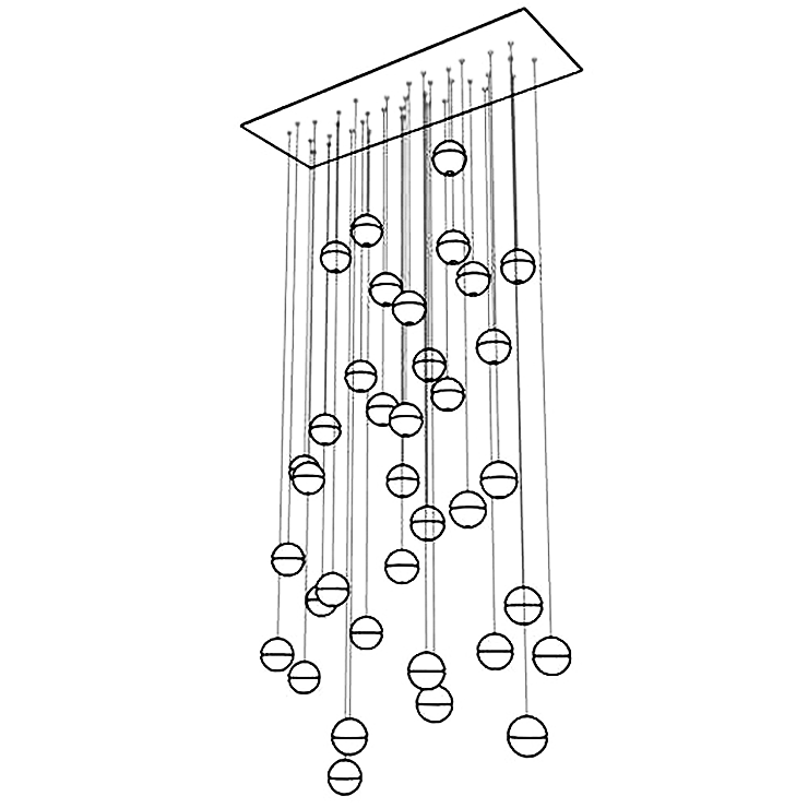 Люстра 14.36 Rectangle Pendant Chandelier в стиле Bocci