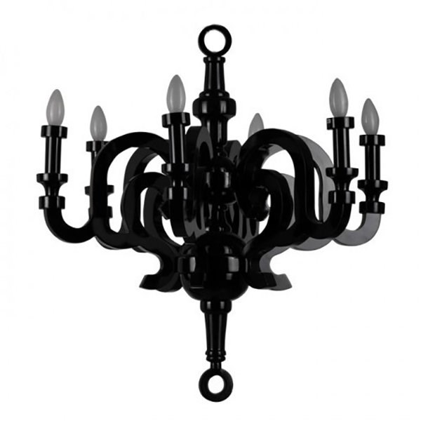 Люстра Paper Chandelier  Диаметр 90 см / Высота 110 см Черный в стиле Moooi