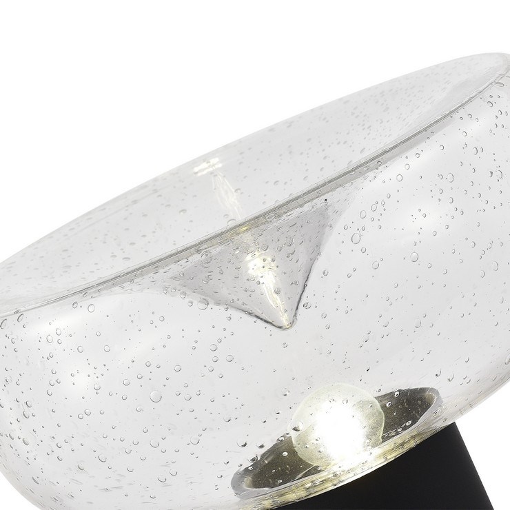 Настольная лампа Volcano Black/Transparent with bubbles