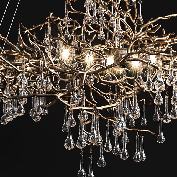 Люстра Droplet Chandelier Gold L120