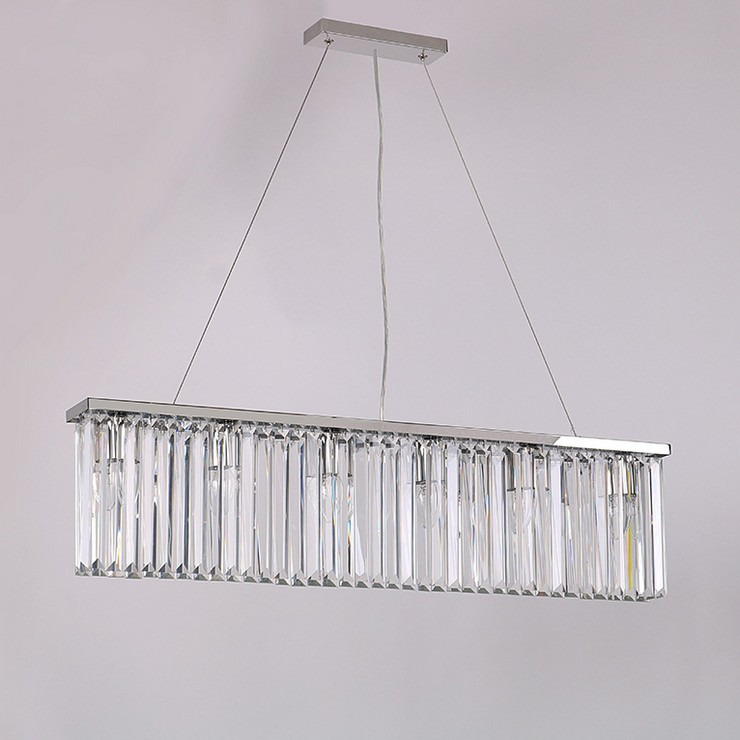 Cветильник New York, Nickel Clear crystal L90*8*H21.5/221.5 cm