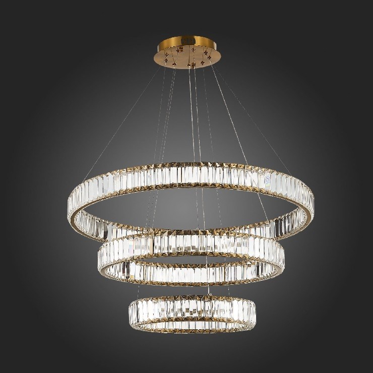 Люстра подвесная Bertolda Verical Brass Brass 3 80/60/40