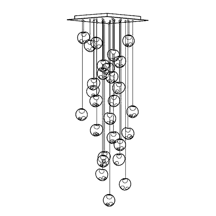 Люстра 28.28 Square Pendant Chandelier в стиле Bocci