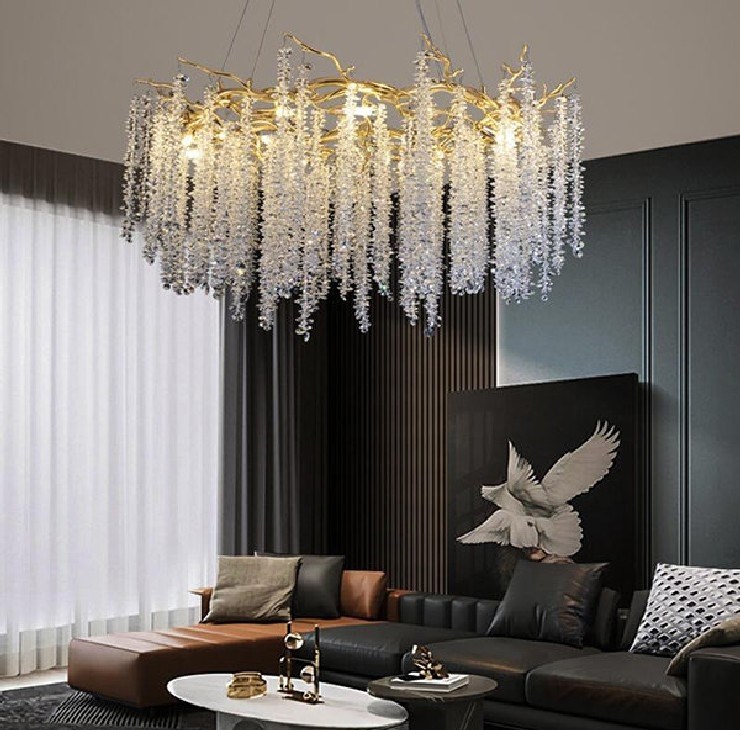 Люстра Sinfonia di Luce Gold Oval L 120 см