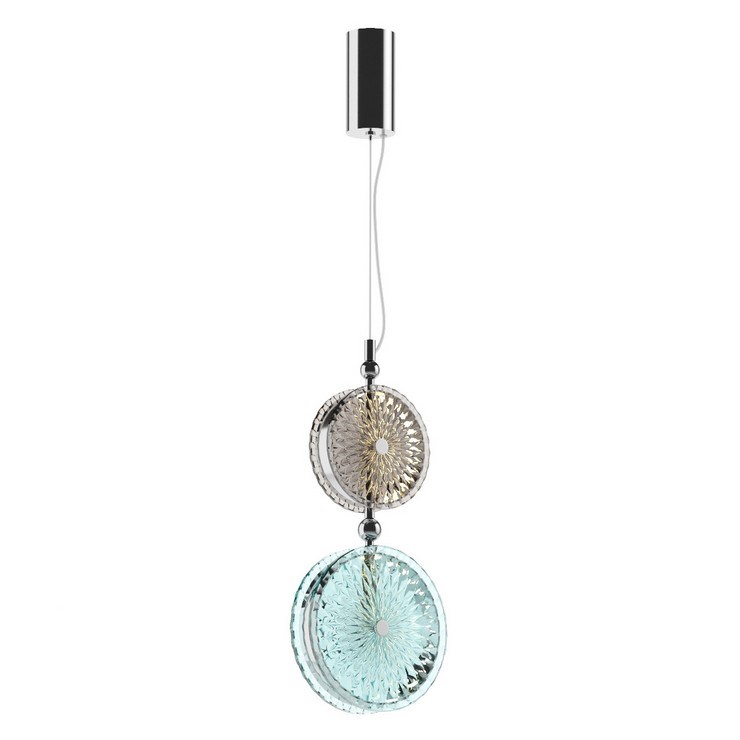 Светильник подвесной Lolly Pop Chrome yellow/blue