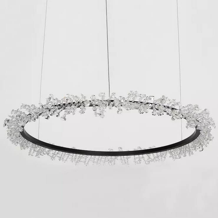 Люстра Halo Crystal Pendant Lamp черный D80