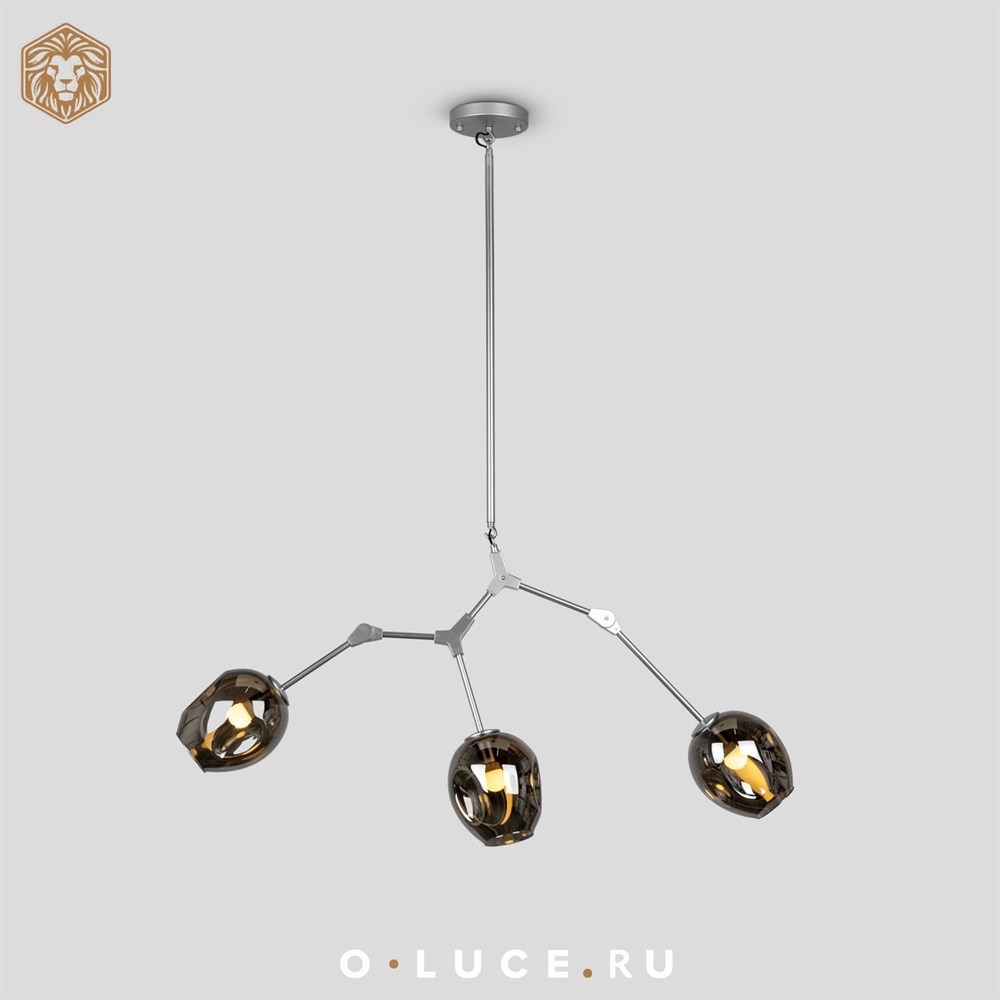 Люстра Branching Bubbles 3 Nickel в стиле Lindsey Adelman