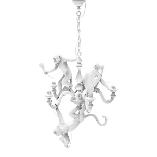 Люстра Подвесная Monkey Lamps Trio White в стиле Seletti