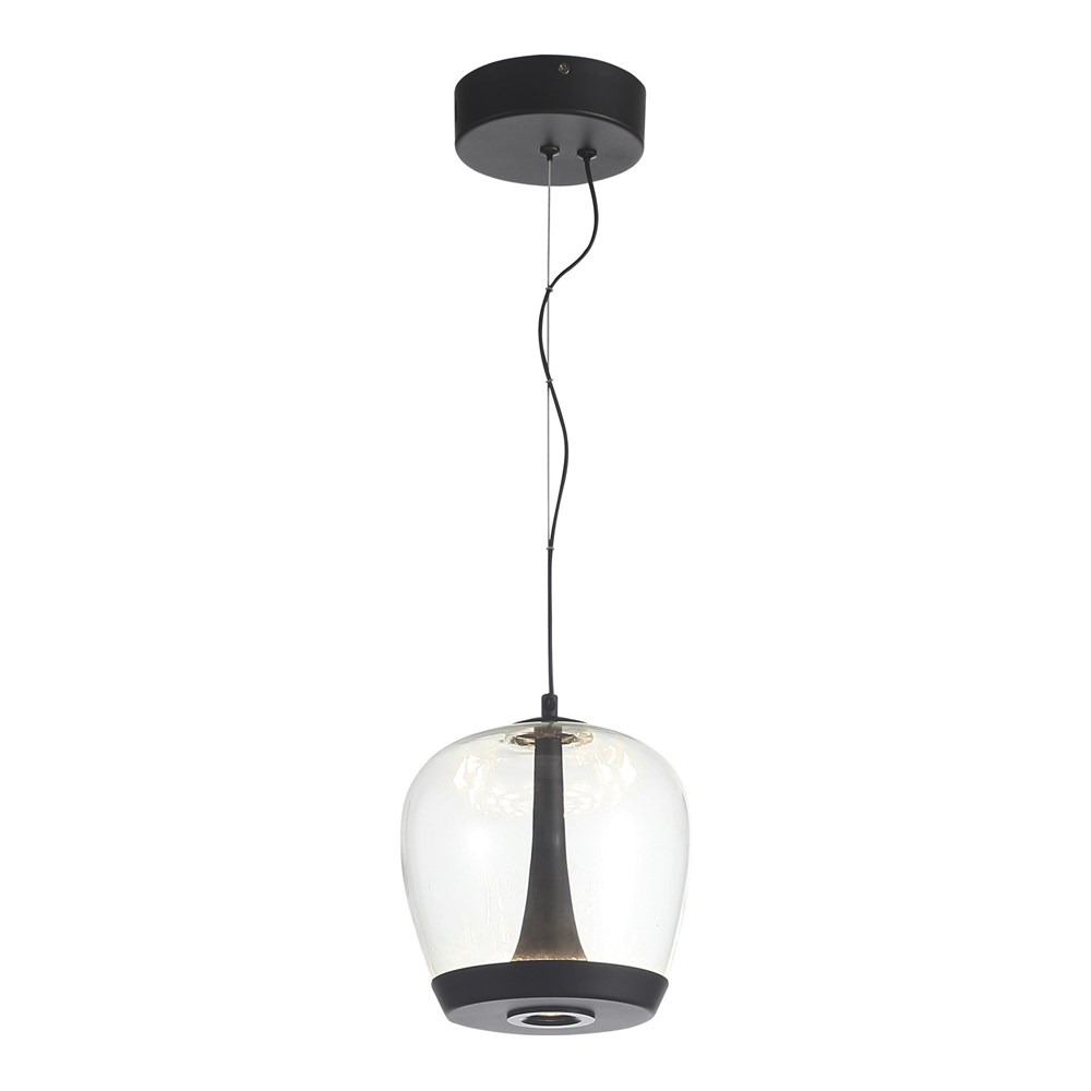 Светильник подвесной Volcano Black/Transparent