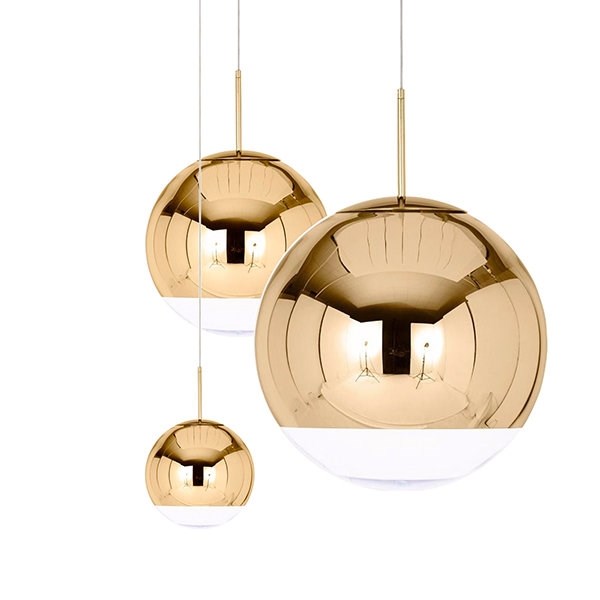 Люстра Mirror Ball Gold IV D15/25/40 в стиле Tom Dixon