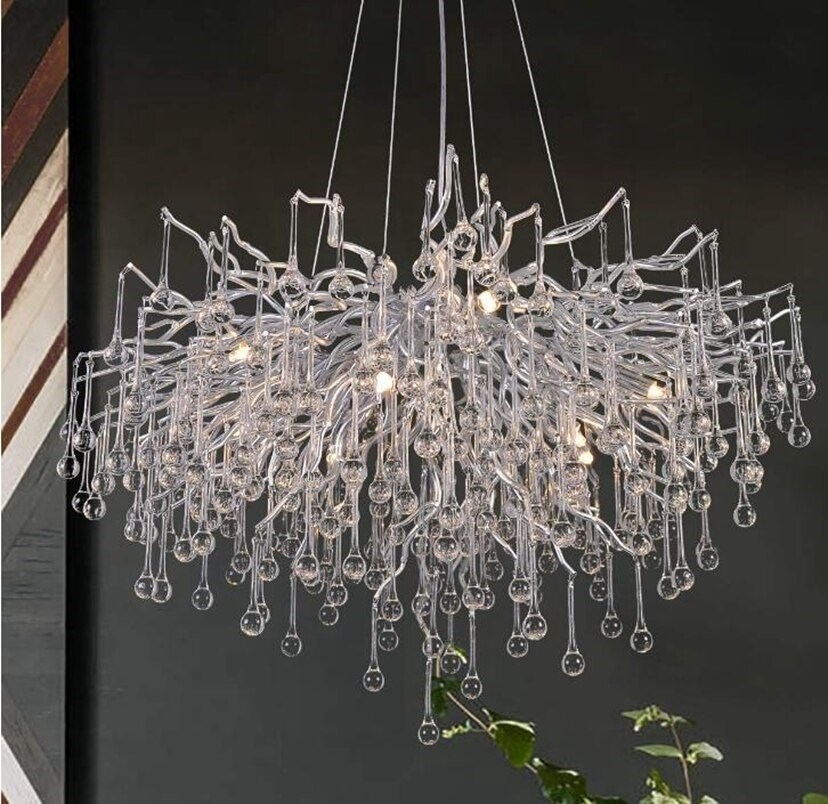 Люстра Droplet Chandelier Chrome D100