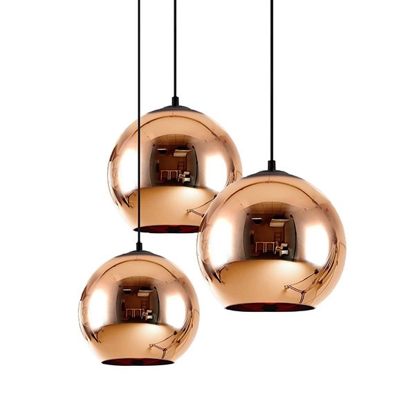 Люстра Copper Shade III D25/30/35 в стиле Tom Dixon