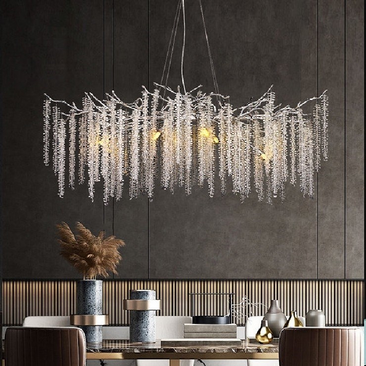 Люстра Sinfonia di Luce Silver Long  L 140 см