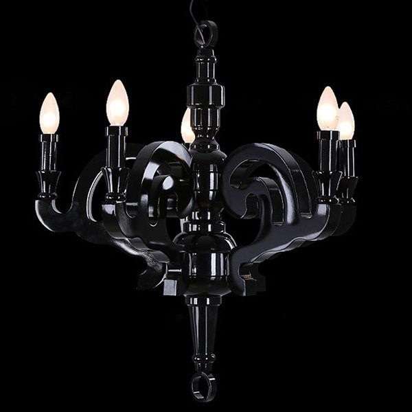 Люстра Paper Chandelier  Диаметр 90 см / Высота 110 см Черный в стиле Moooi
