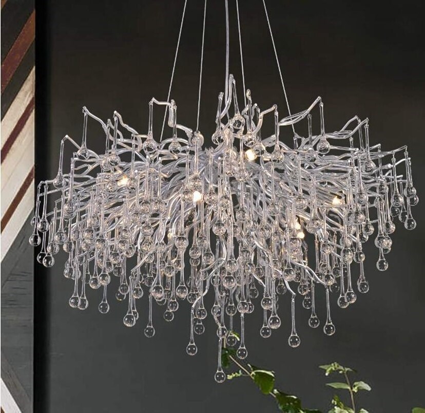 Люстра Droplet Chandelier Chrome D80