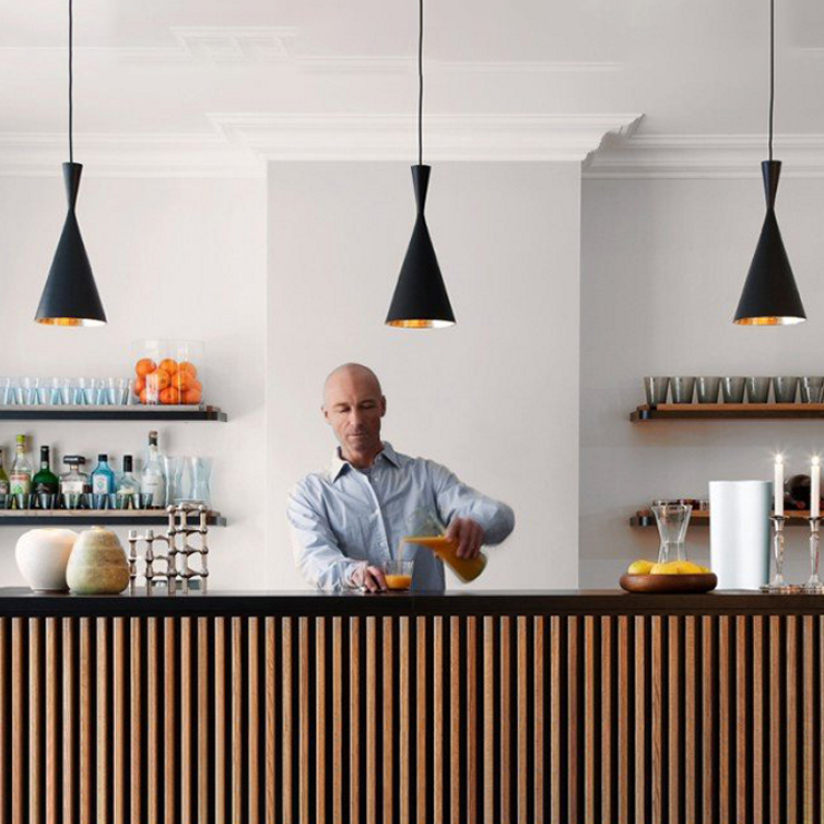 Светильник Beat Light Tall Black в стиле Tom Dixon