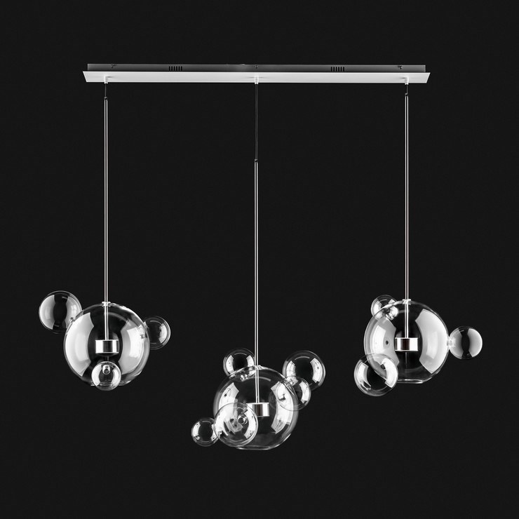 Светильник Bolle Linear 14 Bubbles Nickel