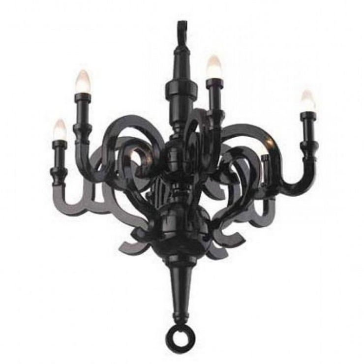 Люстра Paper Chandelier Диаметр 70 см / Высота 90 см Черный в стиле Moooi