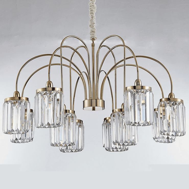 Люстра Greensboro, Gold Clear glass D80*H58 cm