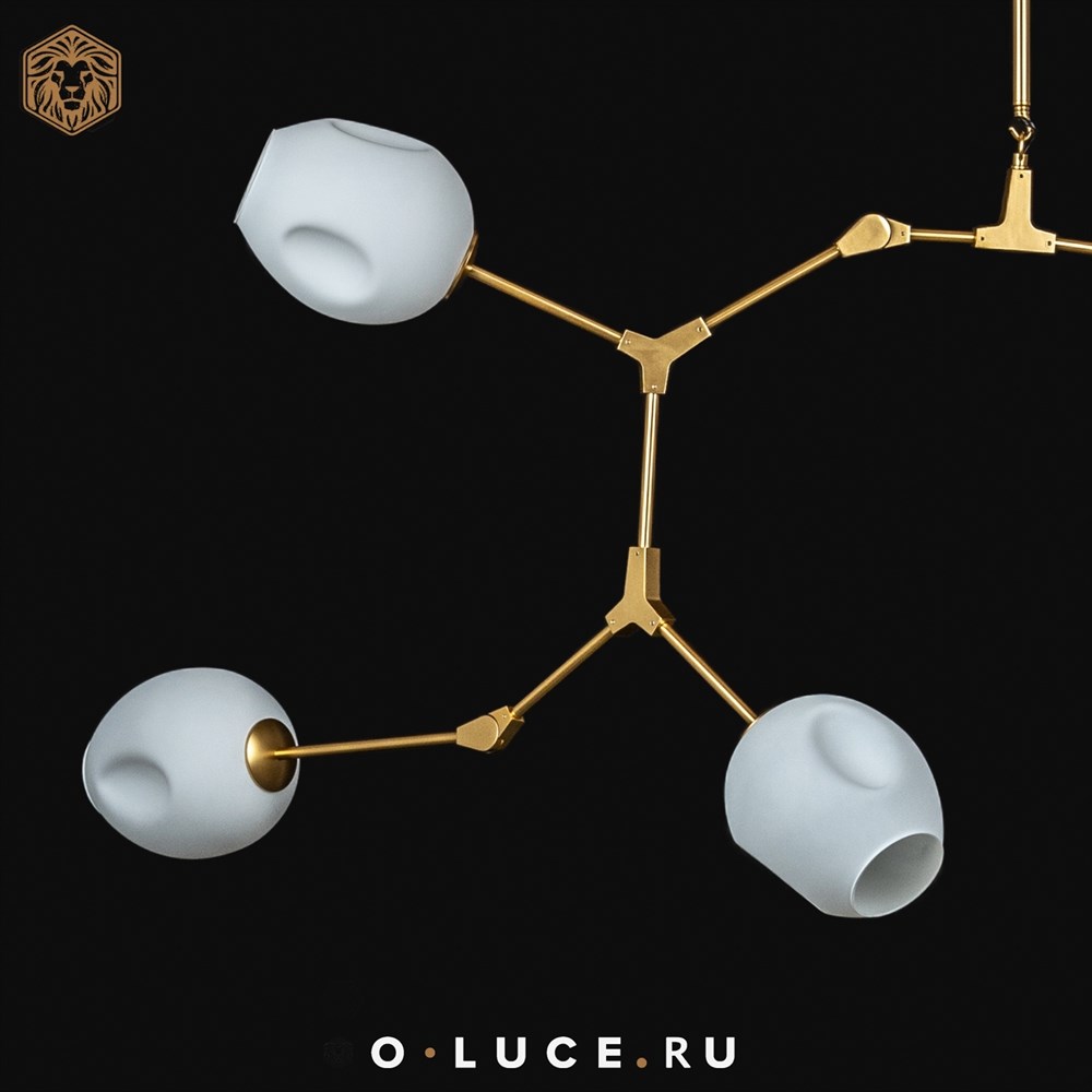 Люстра Branching Bubbles 7 Long Gold в стиле Lindsey Adelman