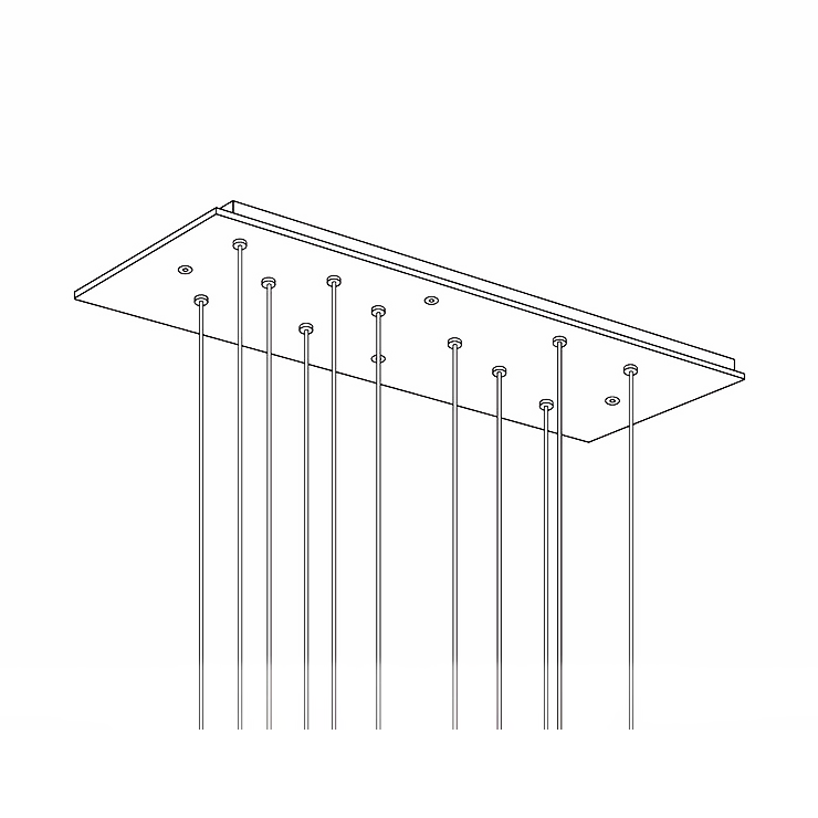 Люстра 14.14 Fourteen Rectangle Pendant Chandelier в стиле Bocci
