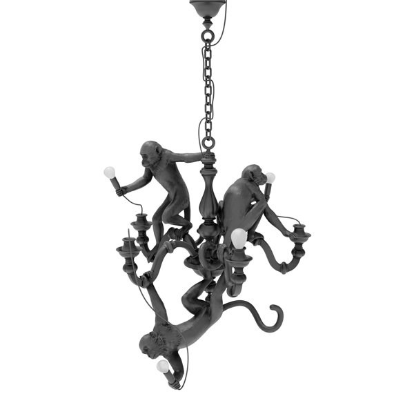 Люстра Подвесная Monkey Lamps Trio Black в стиле Seletti