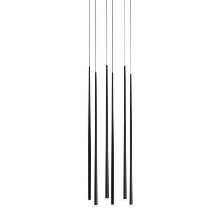 Люстра Slim 6 Black Rectangle в стиле Vibia