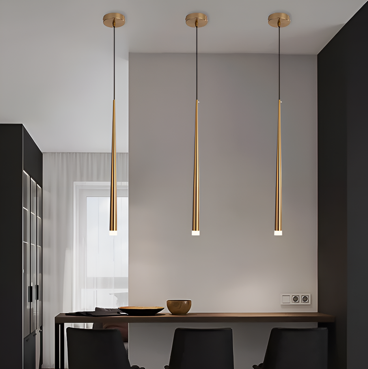 Vibia Lighting Gold Светильник Slim Mini Gold в стиле Vibia