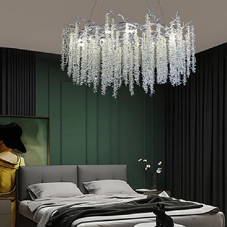 Люстра Sinfonia di Luce Silver Oval  L 180 см