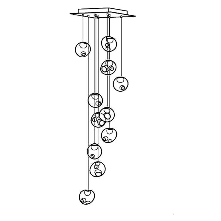 Люстра 28.11 Square Pendant Chandelier в стиле Bocci