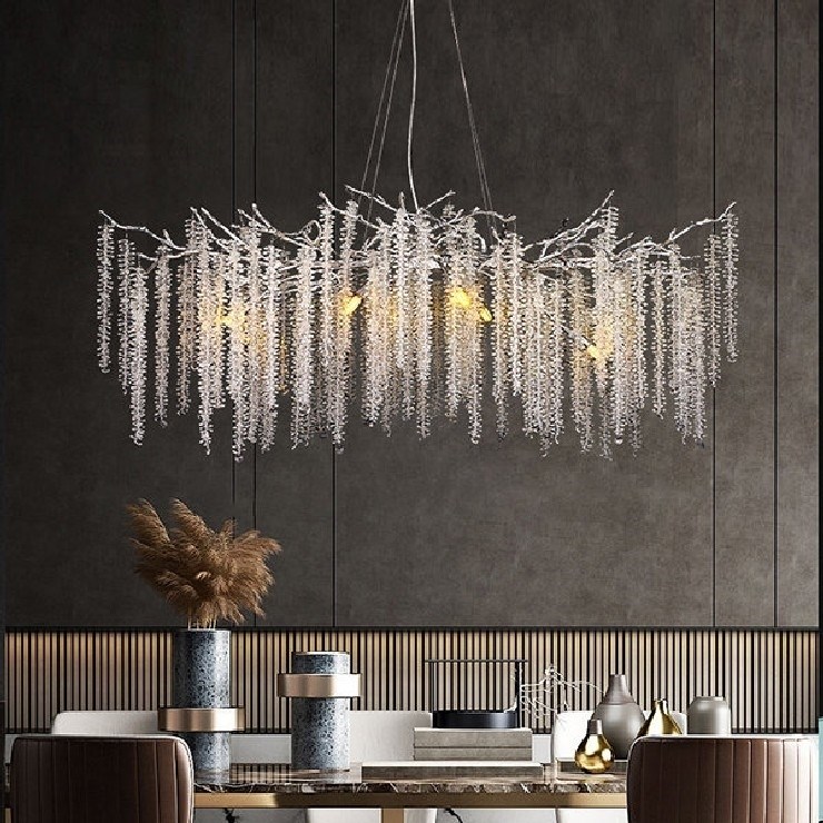 Люстра Sinfonia di Luce Silver Long  L 160 см