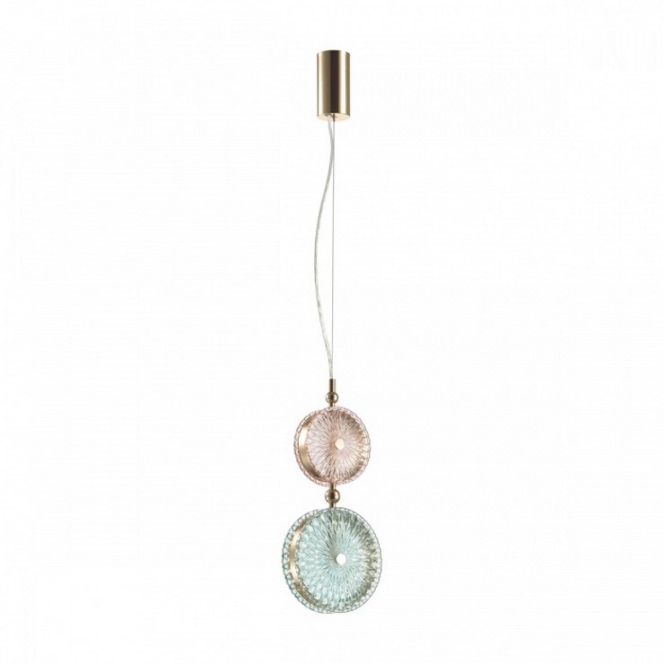 Светильник подвесной Lolly Pop Gold pink/blue