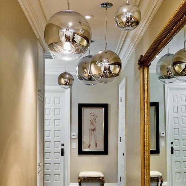 Люстра Mirror Ball Gold IV D15/25/40 в стиле Tom Dixon