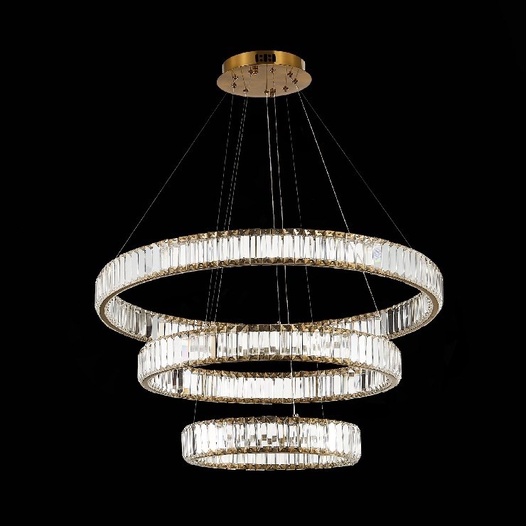 Люстра подвесная Bertolda Verical Brass Brass 3 80/60/40