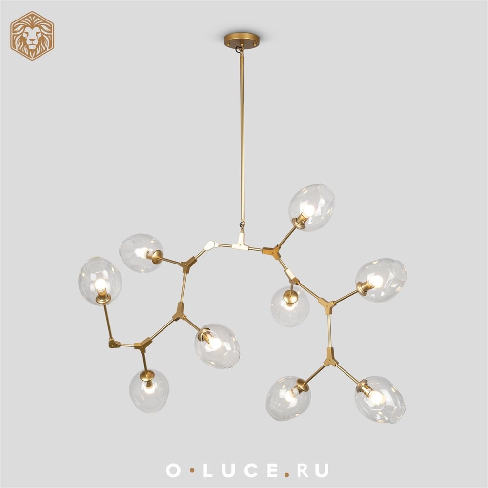 Люстра Branching Bubbles 9 Gold в стиле Lindsey Adelman