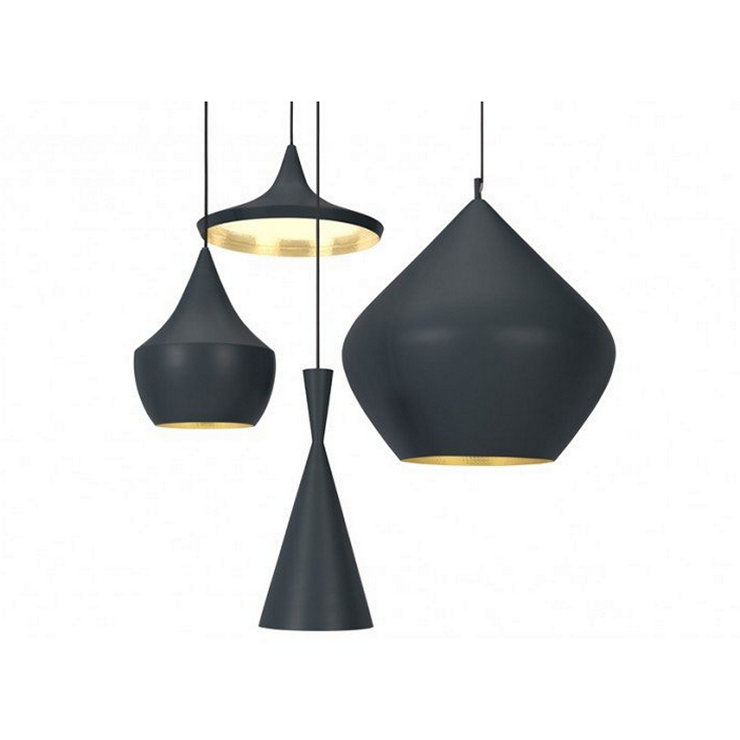 Светильник Beat Light Stout Black D50 см / H48 см Черный в стиле Tom Dixon