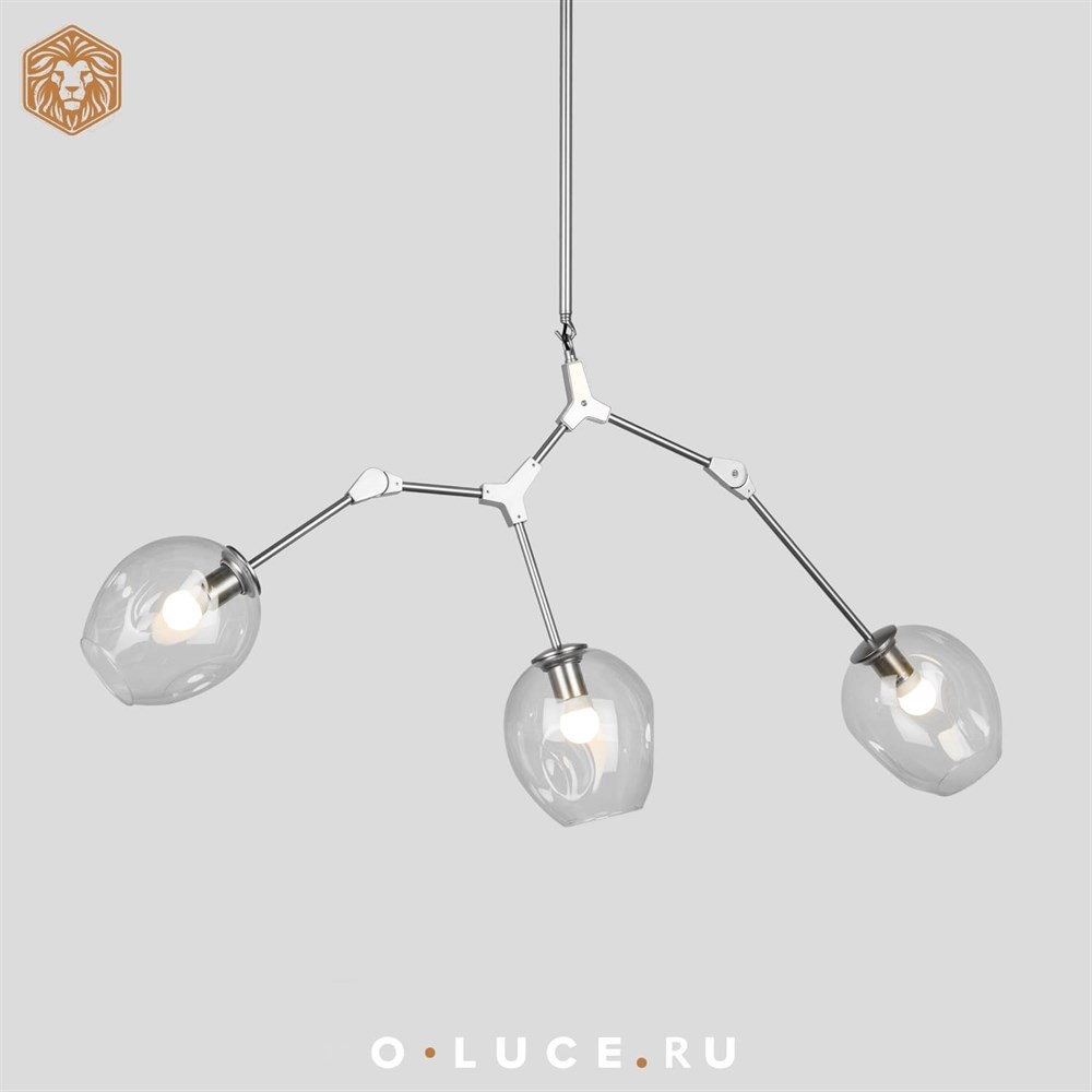 Люстра Branching Bubbles 3 Nickel в стиле Lindsey Adelman